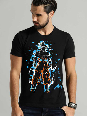 VIKCLIQUE Printed Men Round Neck Black T-Shirt