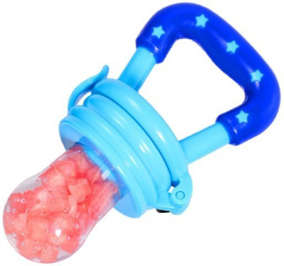 Tiny Tycoonz Fruit and food nibbler with Silicone Sac/ Feeding Pacifier Feeder Soother and Teether Teether and Feeder(Blue)
