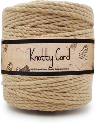 KnottyCord Light Brown Thread(50 m Pack of1)