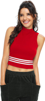 SHREE KSHETRAPAL CREATION Casual Striped Women Red Top