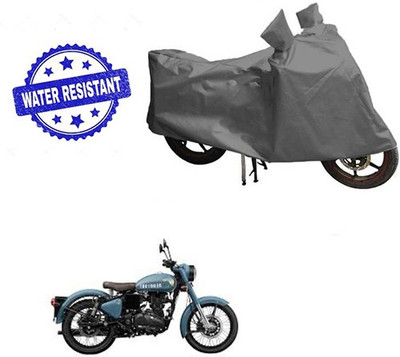 RPSENTTERPR Waterproof Two Wheeler Cover for Royal Enfield(Classic 350, Grey)