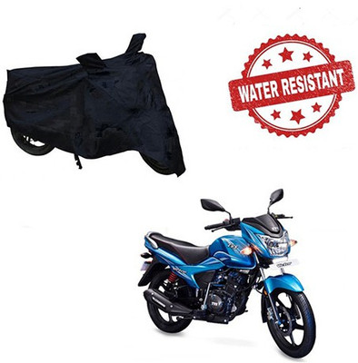 saanvi Two Wheeler Cover for TVS(Victor New, Black)