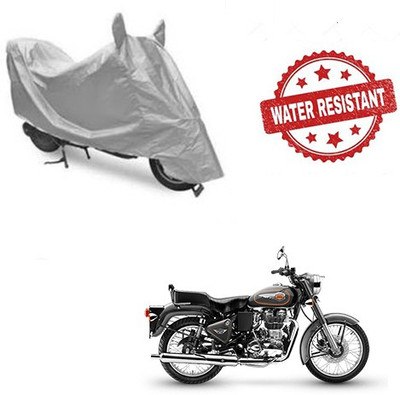 Feel heaven Two Wheeler Cover for Royal Enfield(Bullet 500, Silver)