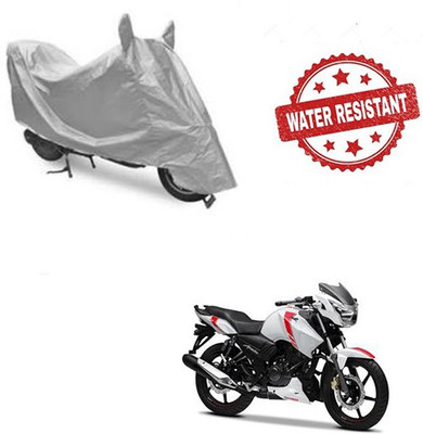 Atulit enterprises Waterproof Two Wheeler Cover for TVS(Apache RTR 160, Silver)