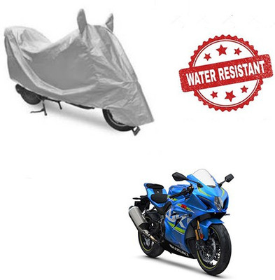saanvi Two Wheeler Cover for Suzuki(GSX, Silver)