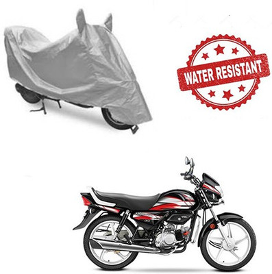 saanvi Two Wheeler Cover for Hero(CD deluxe, Silver)