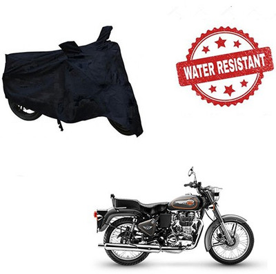 saanvi Two Wheeler Cover for Royal Enfield(Bullet 500, Black)