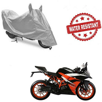 RPSENTTERPR Waterproof Two Wheeler Cover for KTM(RC 200, Silver)