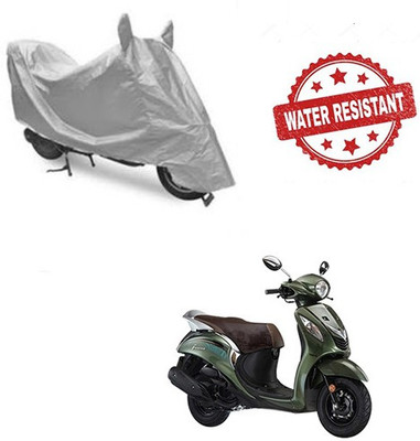 RPSENTTERPR Waterproof Two Wheeler Cover for Yamaha(Fascino, Silver)