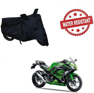 RPSENTTERPR Waterproof Two Wheeler Cover for Kawasaki(Ninja 300, Black)