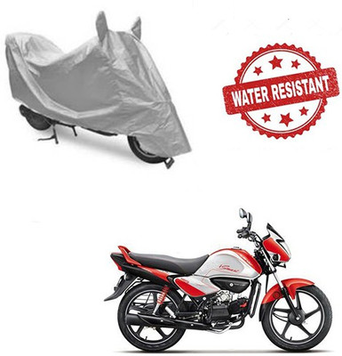 saanvi Two Wheeler Cover for Hero(Splendor I Smart, Silver)