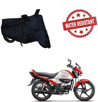 saanvi Two Wheeler Cover for Hero(Splendor I Smart, Black)