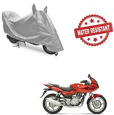 saanvi Two Wheeler Cover for Bajaj(Pulsar 220 DTS-i, Silver)