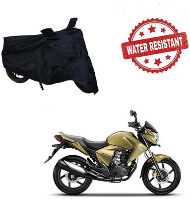 saanvi Two Wheeler Cover for Honda(Unicorn Dazzler, Black)
