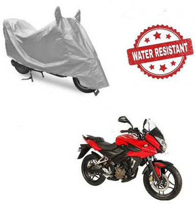 saanvi Two Wheeler Cover for Bajaj(Pulsar AS 150, Silver)