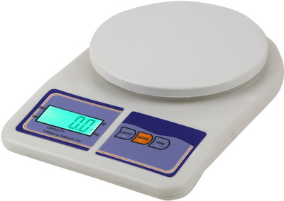 Gadget Hero's Digital Electronic 7 Kg Kitchen Weighing Scale. Multi-purpose Weight Measuring Machine With LCD Display. Weighing Scale(White)