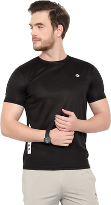 Cruister Typography Men Round Neck Black T-Shirt