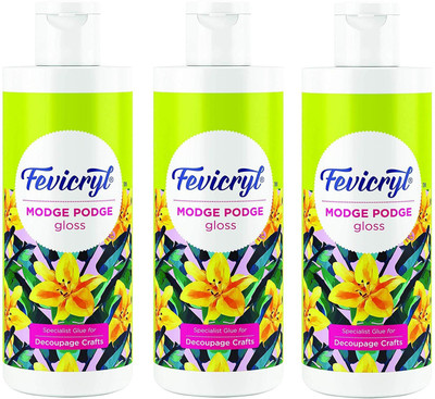 Fevicryl Set of 3 -Make Your Craft with Pidilite Modge Podge Gloss 120 Ml Each