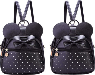 Reprox New Deign Stylish Women Backpack 10 L Backpack(Black)