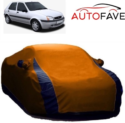 AutoFave Car Cover For Ford Fiesta Old (With Mirror Pockets)(Orange)