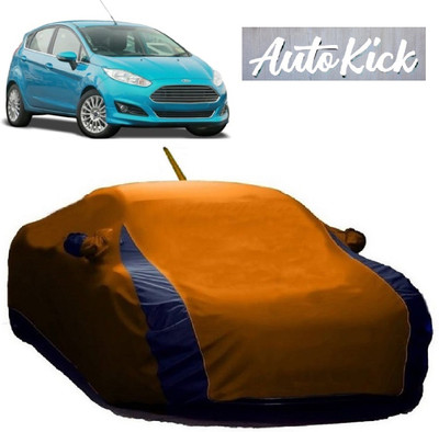 AutoKick Car Cover For Ford Fiesta Sport (With Mirror Pockets)(Orange)