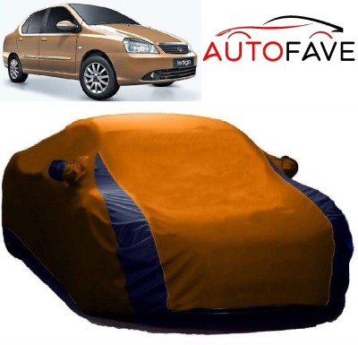 AutoFave Car Cover For Tata Indigo CS (With Mirror Pockets)(Orange)