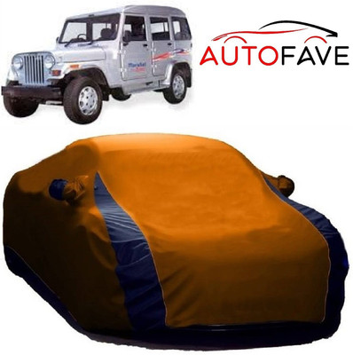 AutoFave Car Cover For Mahindra Marshal (With Mirror Pockets)(Orange)