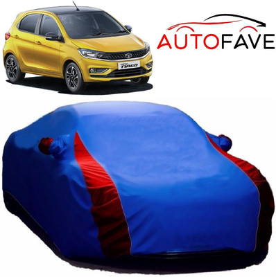 AutoFave Car Cover For Tata Tiago (With Mirror Pockets)(Blue)