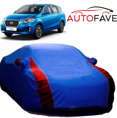 AutoFave Car Cover For Nissan Go+ (With Mirror Pockets)(Blue)