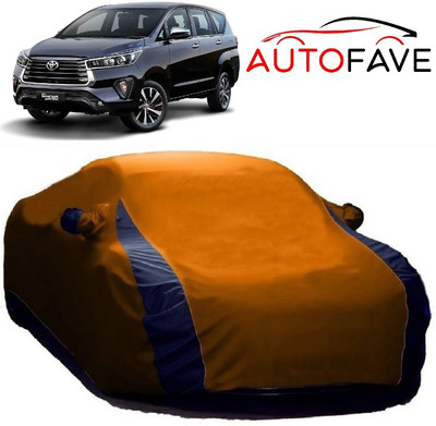 AutoFave Car Cover For Toyota Innova Crysta Facelift (With Mirror Pockets)(Orange)