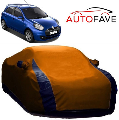 AutoFave Car Cover For Renault Pulse (With Mirror Pockets)(Orange)