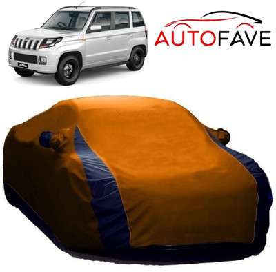 AutoFave Car Cover For Mahindra TUV300 (With Mirror Pockets)(Orange)