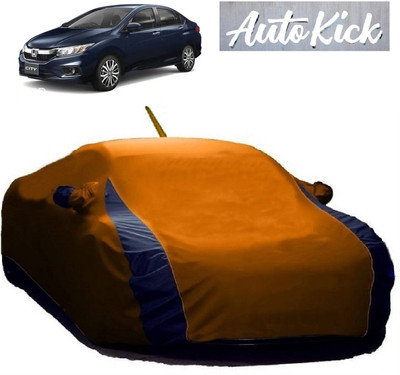 AutoKick Car Cover For Honda City Facelift (With Mirror Pockets)(Orange)