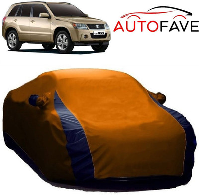 AutoFave Car Cover For Maruti Suzuki Grand Vitara (With Mirror Pockets)(Orange)