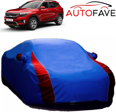 AutoFave Car Cover For Kia SELTOS (With Mirror Pockets)(Blue)