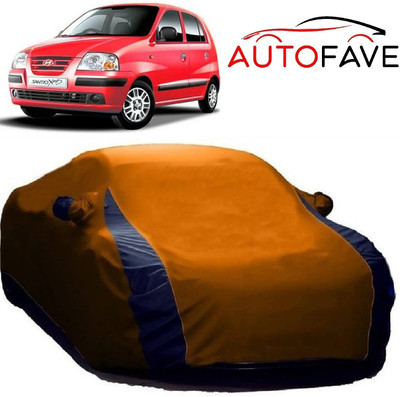 AutoFave Car Cover For Hyundai Santro Xing (With Mirror Pockets)(Orange)