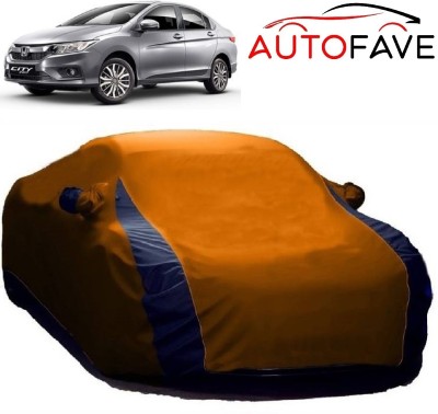 AutoFave Car Cover For Honda City i-Dtec (With Mirror Pockets)(Orange)