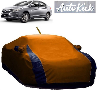 AutoKick Car Cover For Honda City i-Dtec (With Mirror Pockets)(Orange)