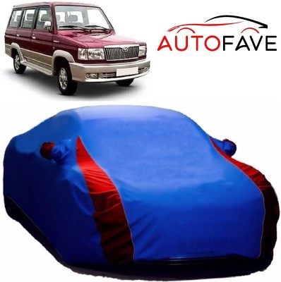 AutoFave Car Cover For Toyota Qualis (With Mirror Pockets)(Blue)