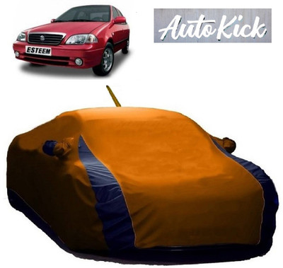 AutoKick Car Cover For Maruti Suzuki Esteem (With Mirror Pockets)(Orange)