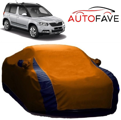 AutoFave Car Cover For Skoda Yeti (With Mirror Pockets)(Orange)