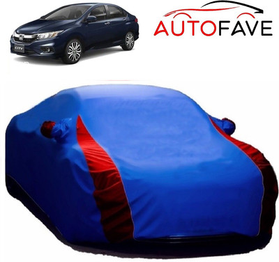 AutoFave Car Cover For Honda City Facelift (With Mirror Pockets)(Blue)