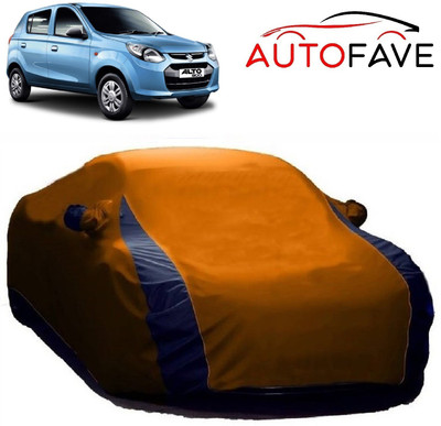 AutoFave Car Cover For Maruti Suzuki Alto 800 (With Mirror Pockets)(Orange)