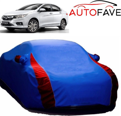 AutoFave Car Cover For Honda City i-Vtec (With Mirror Pockets)(Blue)