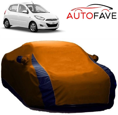 AutoFave Car Cover For Hyundai i10 (With Mirror Pockets)(Orange)
