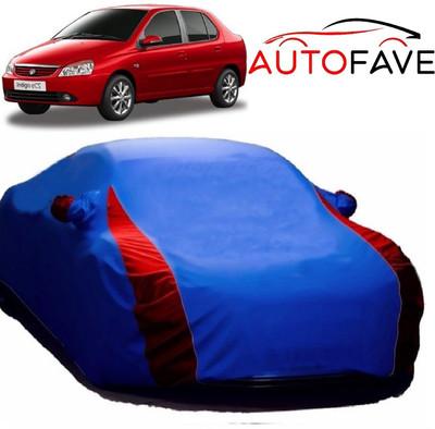 AutoFave Car Cover For Tata Indigo eCS (With Mirror Pockets)(Blue)