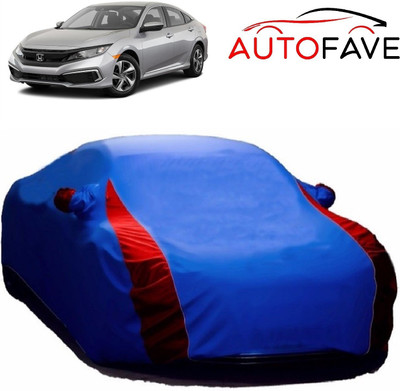 AutoFave Car Cover For Honda Civic (With Mirror Pockets)(Blue)