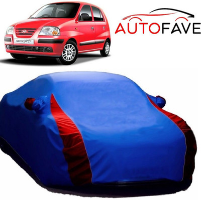AutoFave Car Cover For Hyundai Santro Xing (With Mirror Pockets)(Blue)
