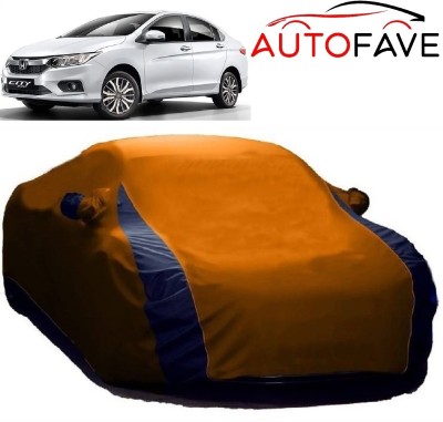 AutoFave Car Cover For Honda City i-Vtec (With Mirror Pockets)(Orange)