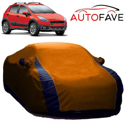 AutoFave Car Cover For Fiat Avventura (With Mirror Pockets)(Orange)